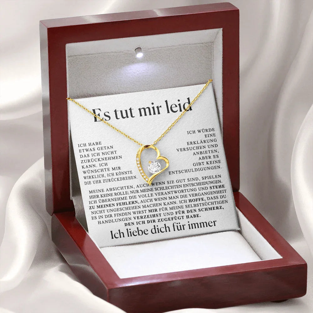 Entschuldigungsgeschenk für Sie - Herzkette - Gold
