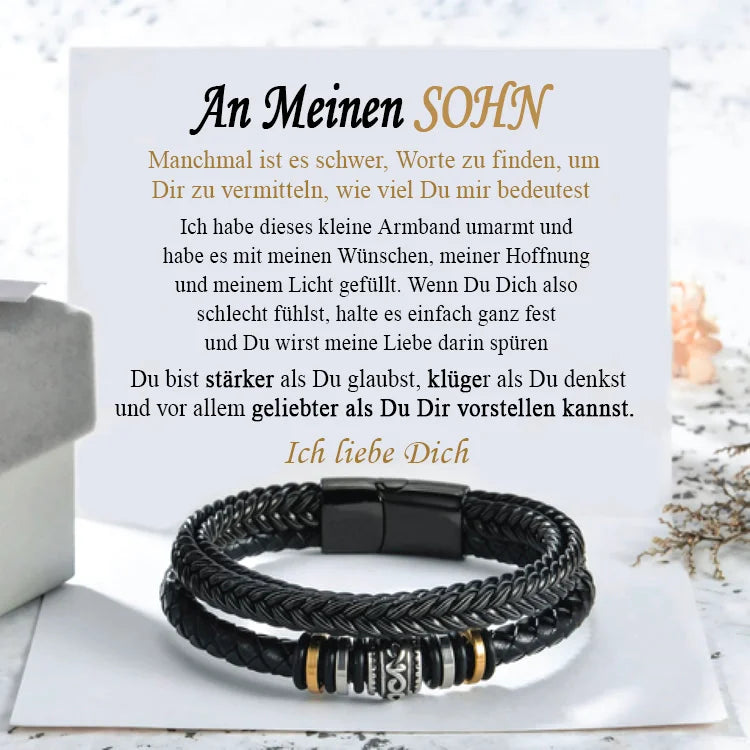 An meinen Sohn Armband - Vergiss nie, wie sehr ich dich liebe