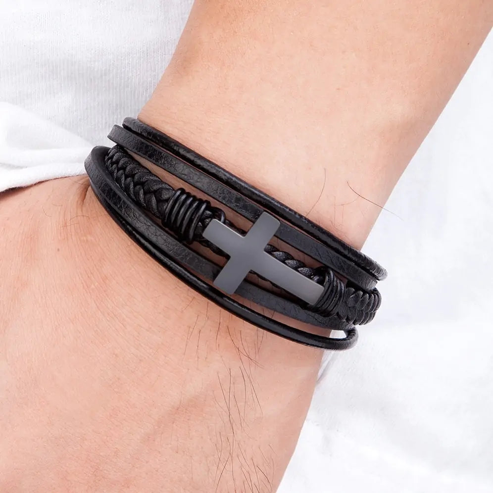 Clasp Stitching Herren Lederarmband - Erstaunliches Geschenk für ihn