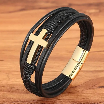 Clasp Stitching Herren Lederarmband - Erstaunliches Geschenk für ihn