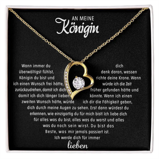 An Meine Königin – Liebesherz Halskette - Gold