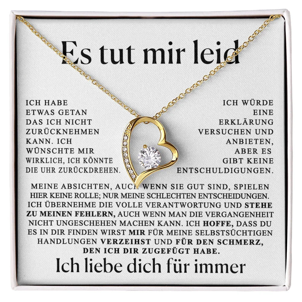 Entschuldigungsgeschenk für Sie - Herzkette - Gold