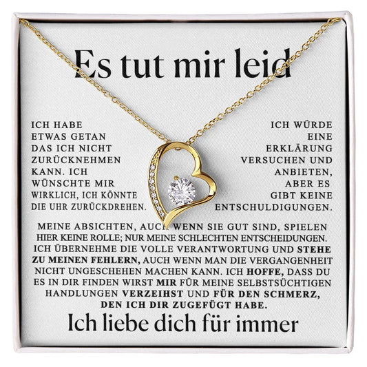Entschuldigungsgeschenk für Sie - Herzkette - Gold