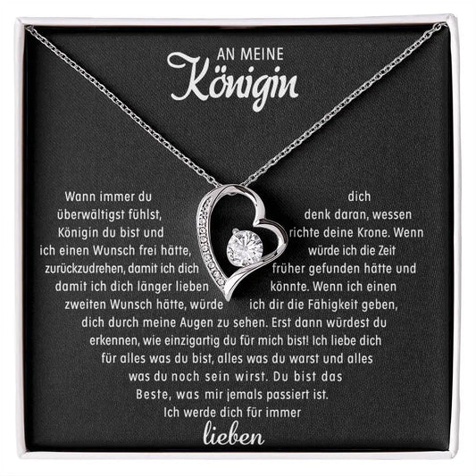 An Meine Königin – Liebesherz Halskette - Silber