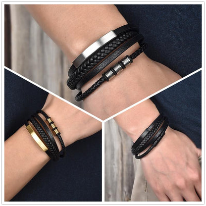 Geflochtenes Lederarmband - Perfektes Geschenk für ihn