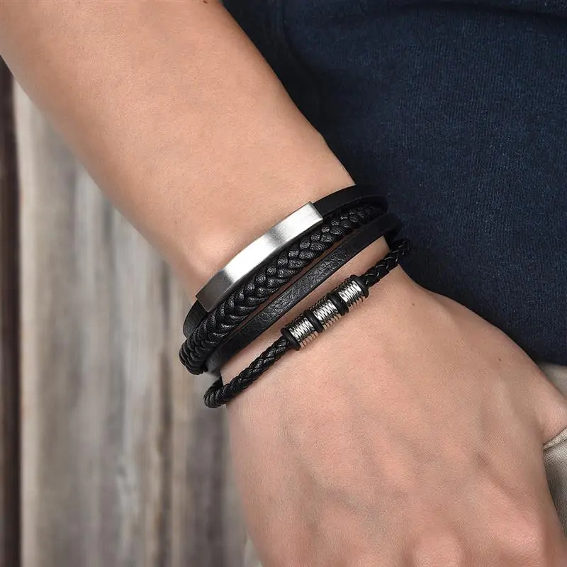 Geflochtenes Lederarmband - Perfektes Geschenk für ihn